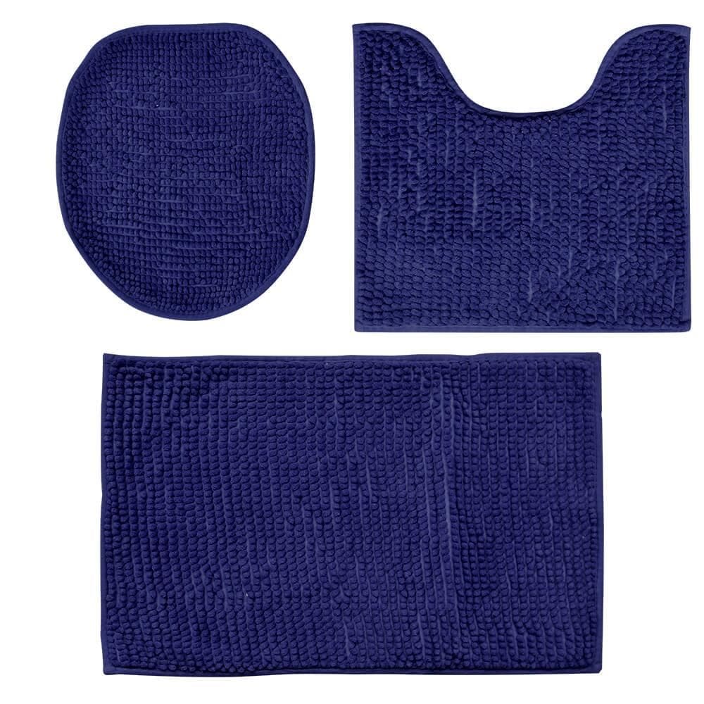 Jogo de Tapete Para Banheiro de Microfibra Antiderrapante Soft Ball Short 3 peças - Rio Home