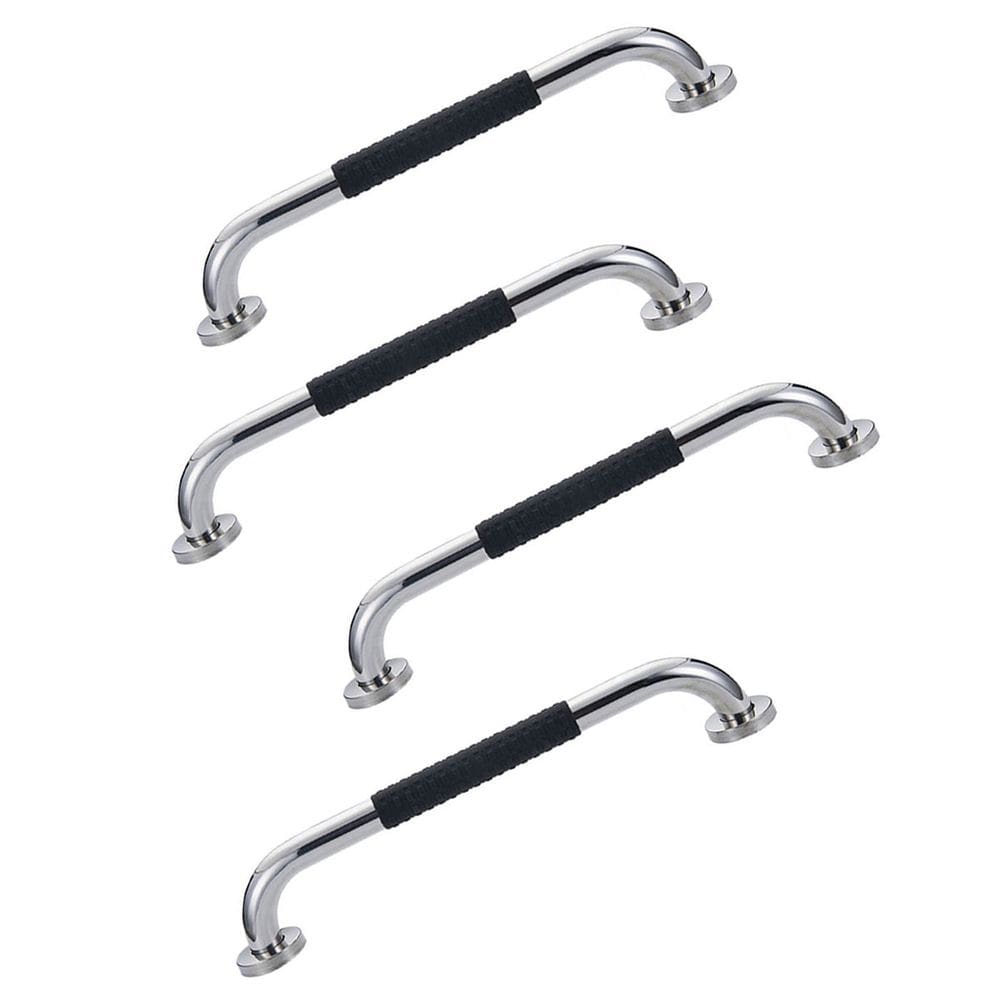 Barra de Apoio Inox 40cm Suporte Antiderrapante Kit 4 unidades Banheiro Box Criança Idoso Gestante Segurança Acessibilidade Proteçao