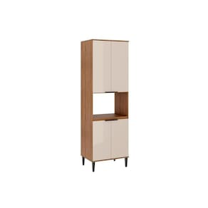 Paneleiro De Cozinha Modulado Alpha 2514 Com 1 Forno E 4 Portas 70cm Freijó