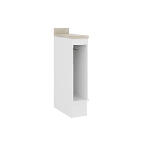 Gabinete De Cozinha Modulado Balcão Com Tampo Bella 2612 Com Porta Toalha 20cm Branco