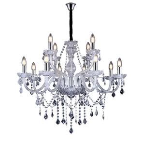 Lustre Pendente Taschibra Glam 12 Transparente E14 Bivolt