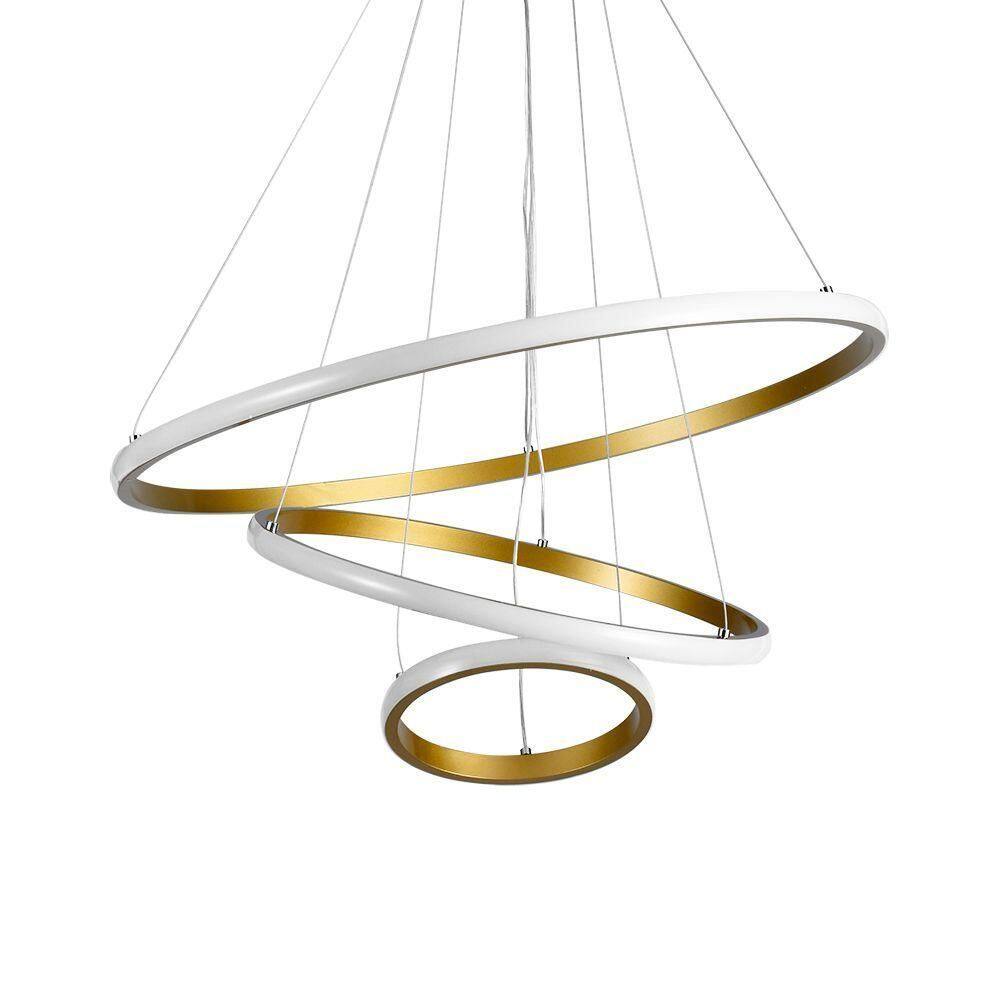 Lustre Pendente Taschibra Montreal 45w Led Bivolt Ouro Fosco