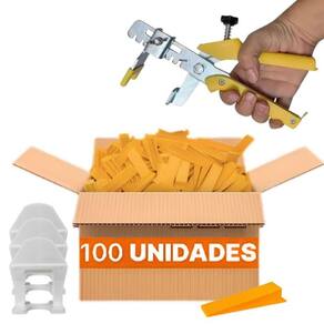1000 Espaçadores  Nivelador Slim + 100 Cunhas Slim + Alicate