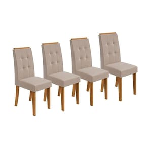 Kit 4 Cadeiras De Cozinha Celebrare 4 Un Amêndoa Suede Creme Lopas