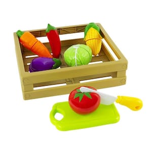 Kit Cozinha Caixote Frutas E Vegetais De Corte 8 Peças