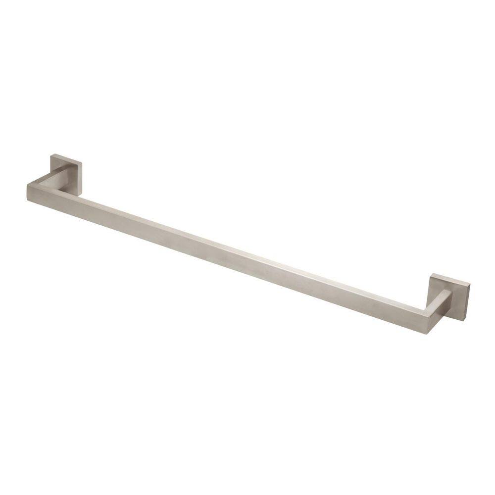 Porta Toalha Banho Barra Quadrado Inox Escovado 100% Metal