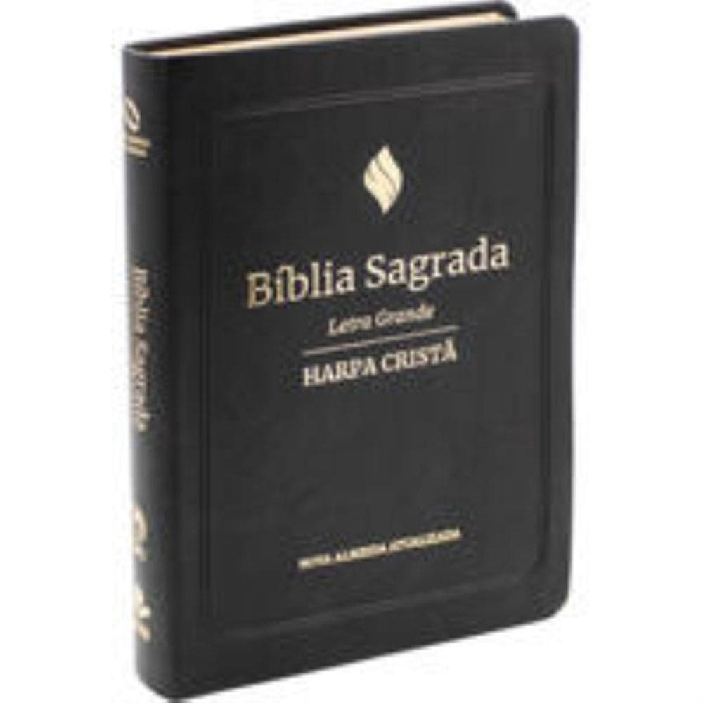 Biblia Naa Com Harpa Crista Letra Grande - Preta