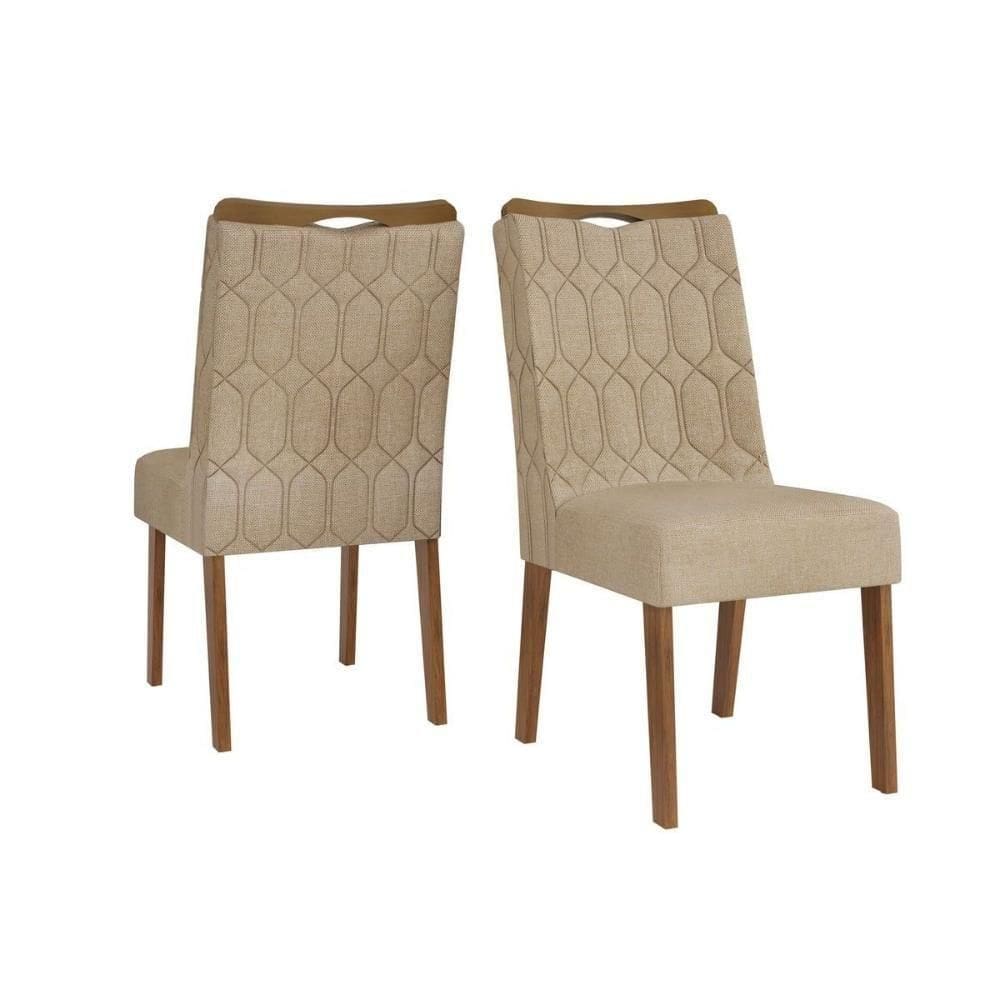 Cadeira De Cozinha Bia Freijó Linho Saara Bege