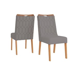 Cadeira De Cozinha Bia Cedro Suede Lunar Grafite