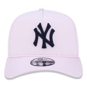Boné New Era 9Forty New York Yankees Rosa Snapback Aba Curva