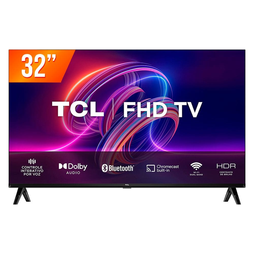 Smart TV Android LED 32 Full HD TCL 32S5400AF Google Assistant HDR10 2 HDMI 1 USB Wi-Fi Bluetooth