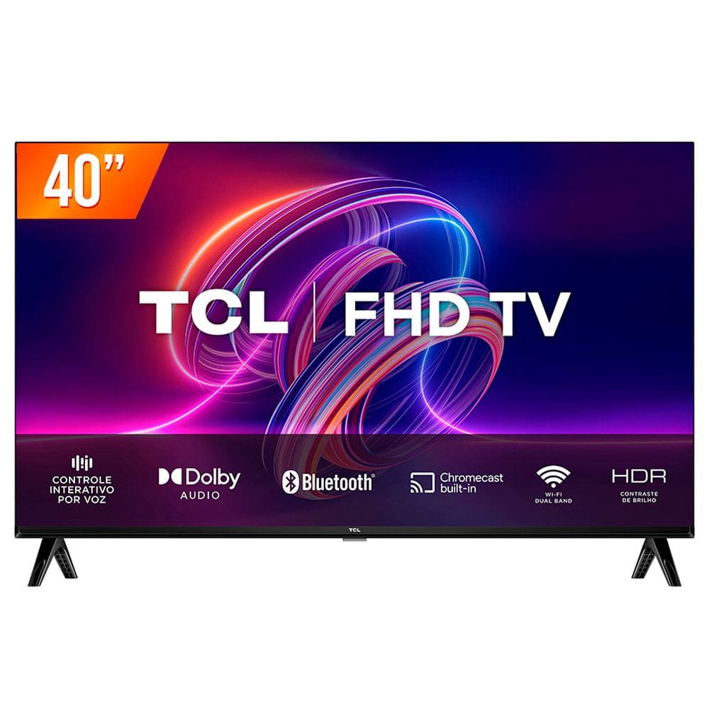 Smart TV Android LED 40 Full HD TCL 40S5400A Google Assistant HDR10 2 HDMI 1 USB Wi-Fi Bluetooth