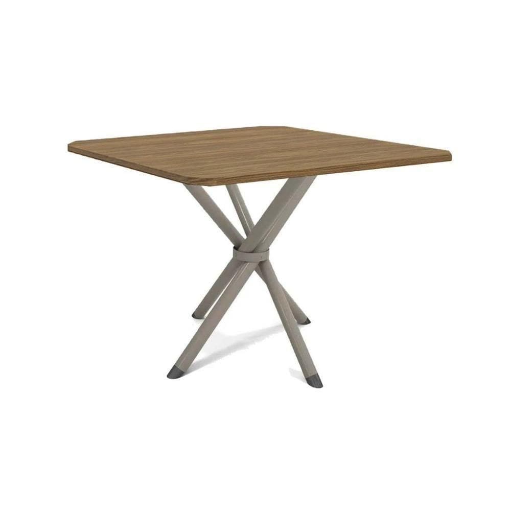 Mesa Para Cozinha Volga Com Tampo 90cm Niquel Nogueira Kappesberg