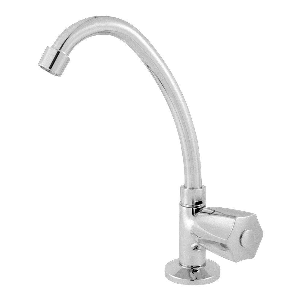Torneira Cozinha Mesa Metrox Lite 2191 C50 - Cromado Com Bica Alta Móvel 1/4 de Volta