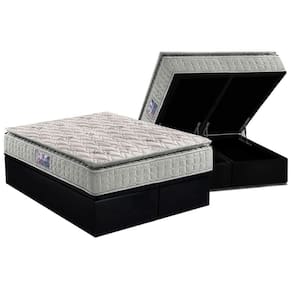 Conjunto Box Baú Queen: Colchão Espuma D33 Orthosono One Face + Base Crc Suede Black (158x198)