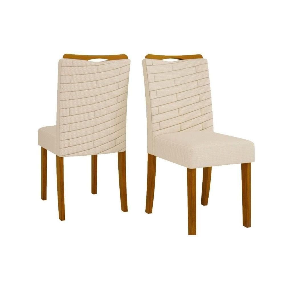 Cadeira De Cozinha Julia Cedro Linho Neve