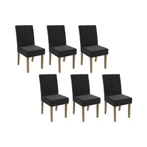 Kit 2 Cadeiras De Cozinha 2cad133fr 6 Un Freijó Suede Preto A038