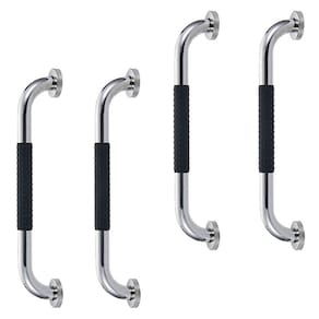 Barra de Apoio 30cm Inox Suporte Antiderrapante Kit 4 unidades Criança Idoso Cadeirante Gestante Banheiro Box Acessibilidade