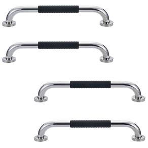 Barra de Apoio Inox 30cm Suporte Antiderrapante Idoso Kit 4 uni Criança Gestante Cadeirante Segurança Acessibilidade