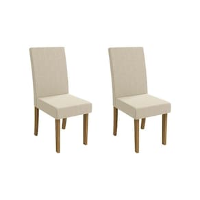 Cadeira De Cozinha 2cad131 Kit 2 Un Freijó Linho Bege Canela Linho Bege