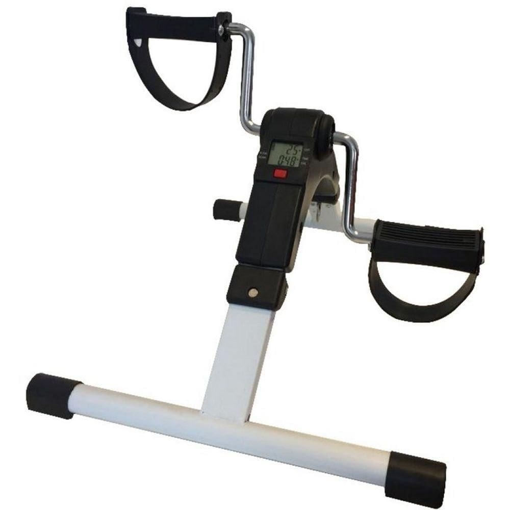 Mini Bicicleta Dobrável Preta com Monitor WCT Fitness