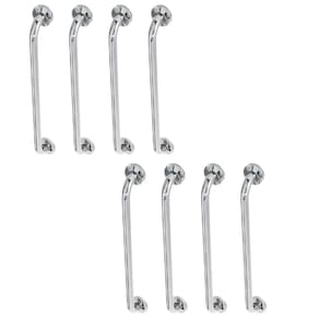 Alça De Apoio Barra 60cm Inox Kit 8 Unidades Acessibilidade Suporte Idoso Cadeirante Resistente Segurança Banheiro Corrimao Escada