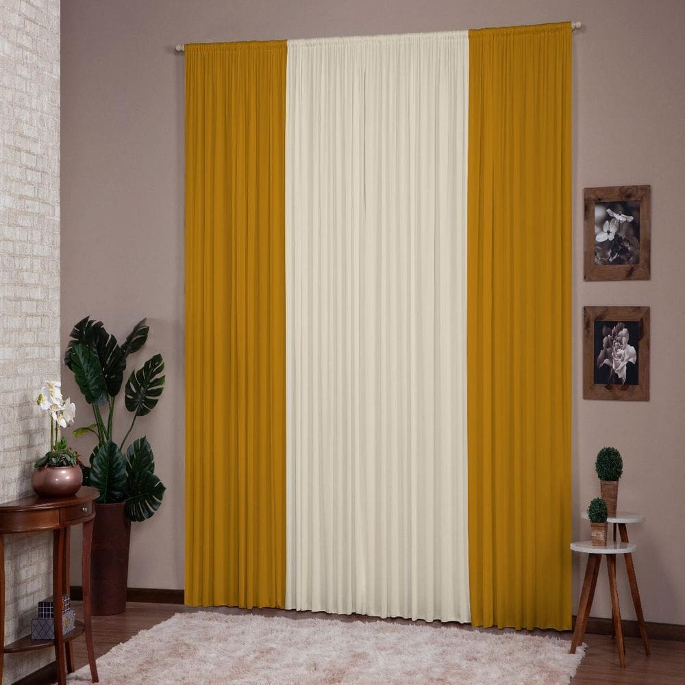 Cortina Versátil 4,00 X 2,80 Para Sala Ou Quarto Malha Gel