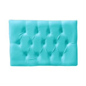 Cabeceira Painel Estofada Paris Solteiro Courino Azul