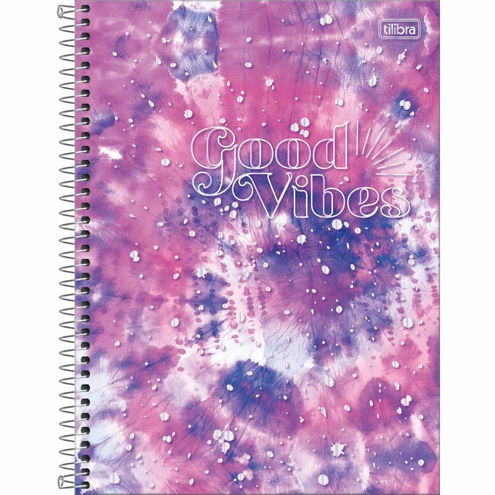 Caderno 10X1 Capa Dura 2021 Good Vibes 160Fls - 04 Unidades