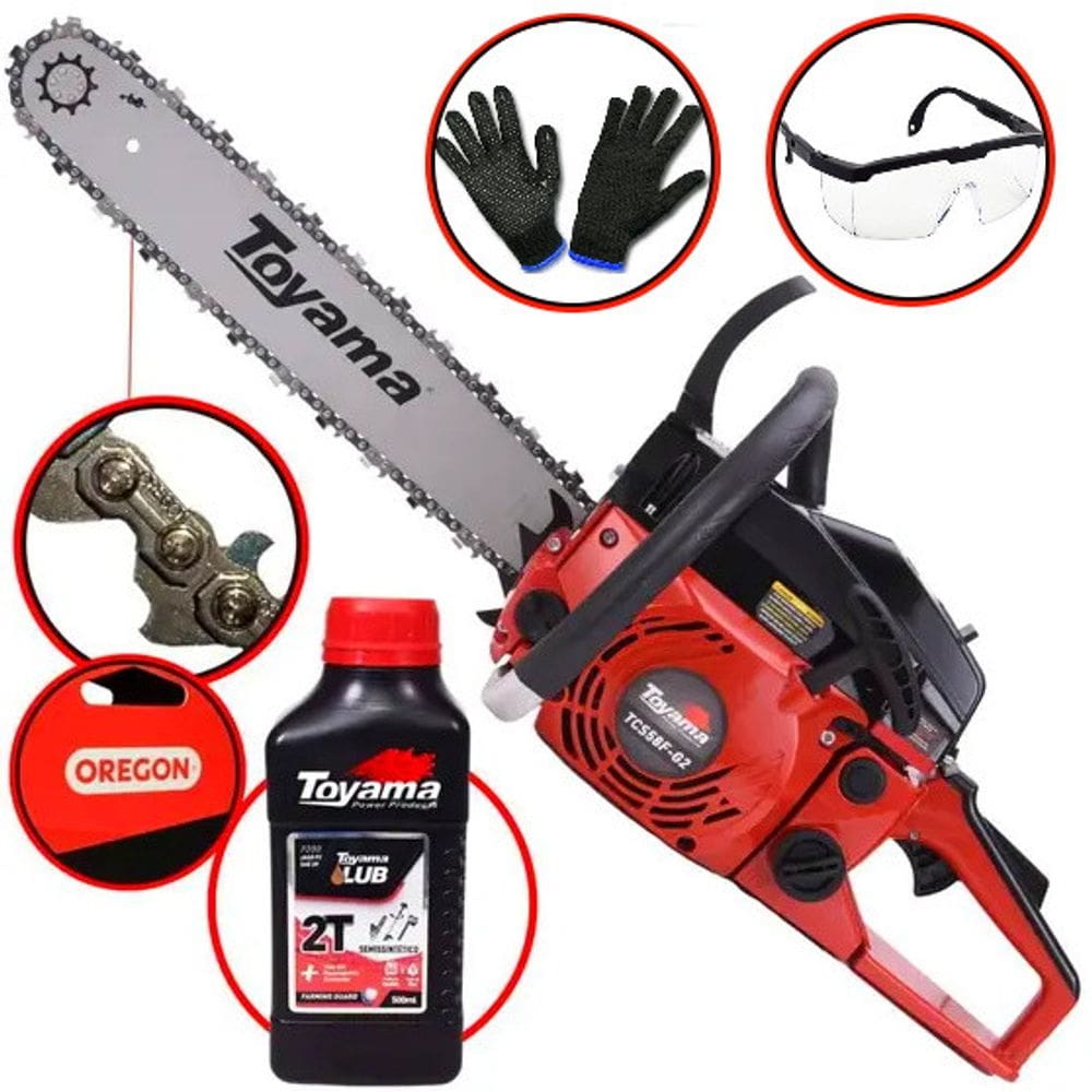 Motosserra Toyama TCS58F G2-20 SN 3.22HP 54.5CC 13.500RPM Sabre 20"pol. Profissional Corte de Arvore