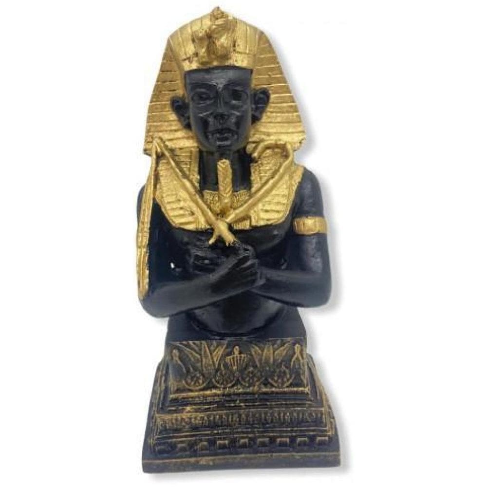 Escultura Busto Tutankamon 15,5 Cm Em Resina