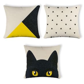 Kit 3 Capas De Almofada Em Linho Linen Print 42X42 - 007