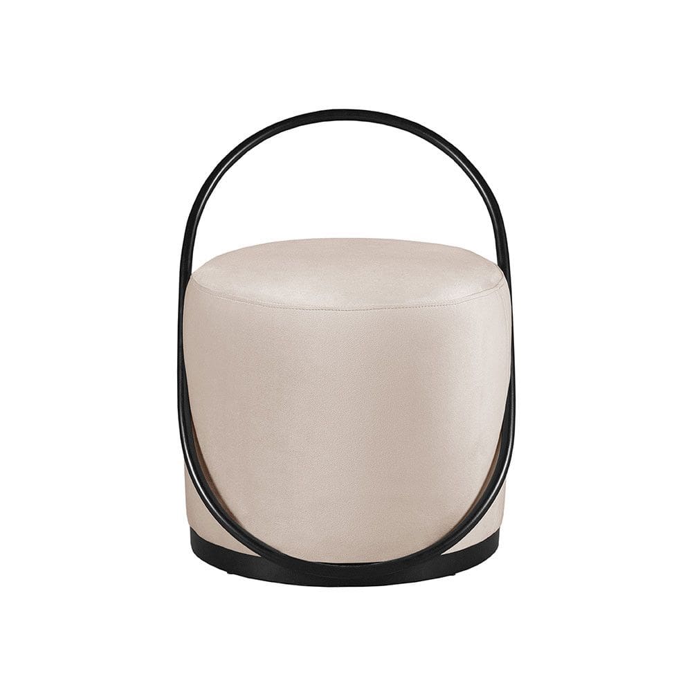 Puff Decorativo Obelix Redondo Madeira