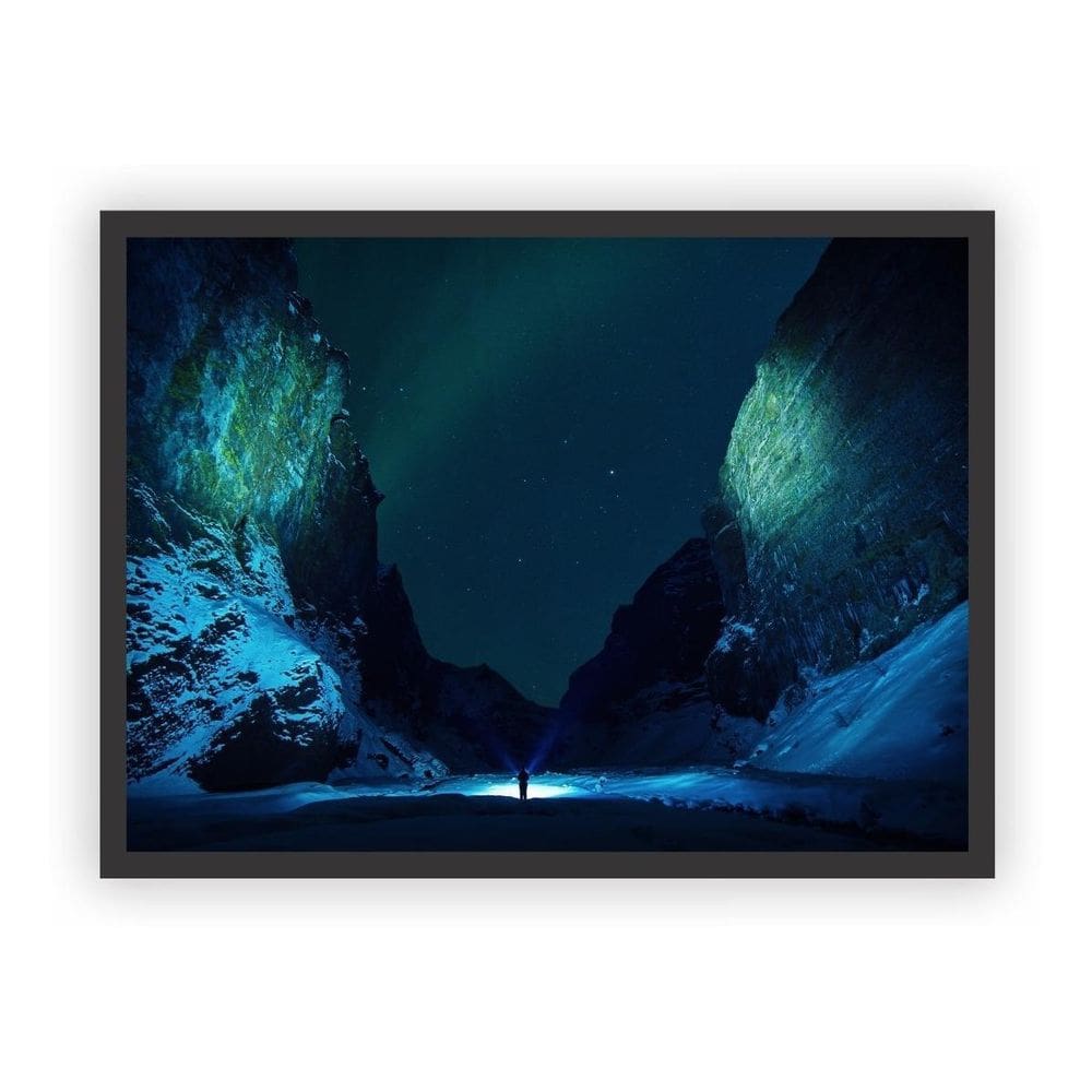 Quadro Decorativo Paisagens Variadas Moldura Preta Mod 19