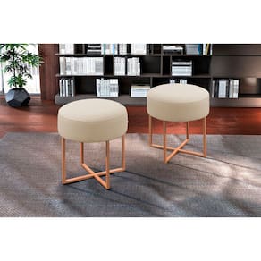 Conjunto 2 Puff Otávio Veludo Luxo Castellar Móbile