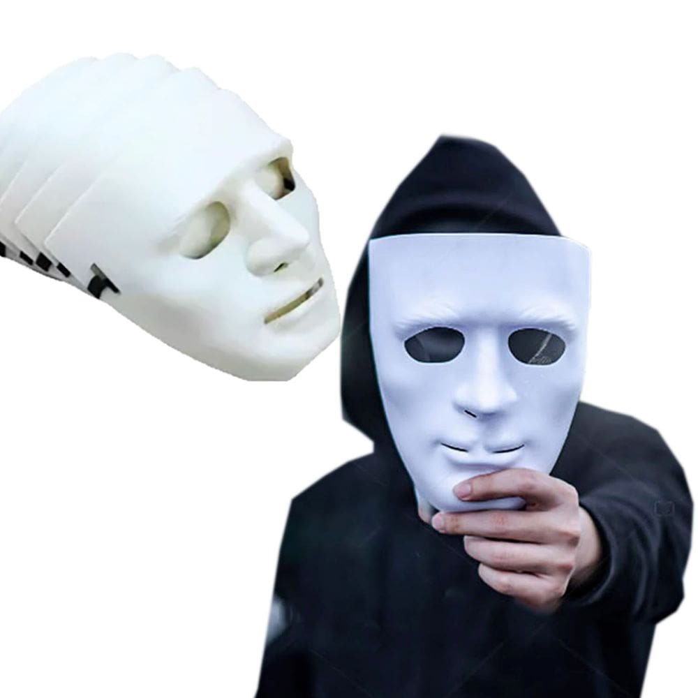 Kit 6 Máscaras Branca sem Face JabbaWockeez - Festa Fantasia Carnaval Cosplay Teatro Dança