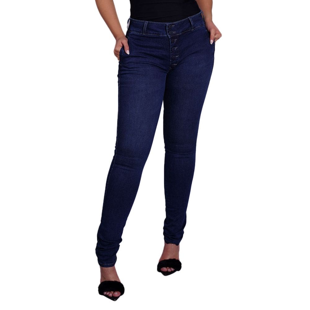 Calça Skinny Cintura Alta Levanta Bumbum Ri19 Jeans Para Mulheres Altas Linda e Confortável