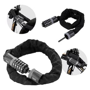 Cadeado Corrente com Senha 5 Dígitos Reforçado, Antirrisco, Ideal para Bicicletas, Motos, Patinetes e Portões