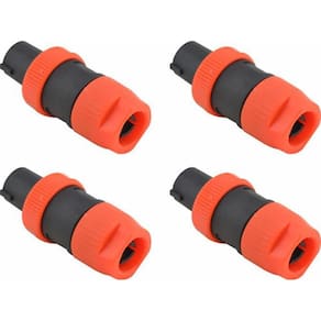Kit 4 Conector Speakon Macho Linha 4 Vias Laranja Tozz