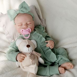 Boneca Reborn Jirachi Lifelike Sleeping de 18 polegadas com acessórios