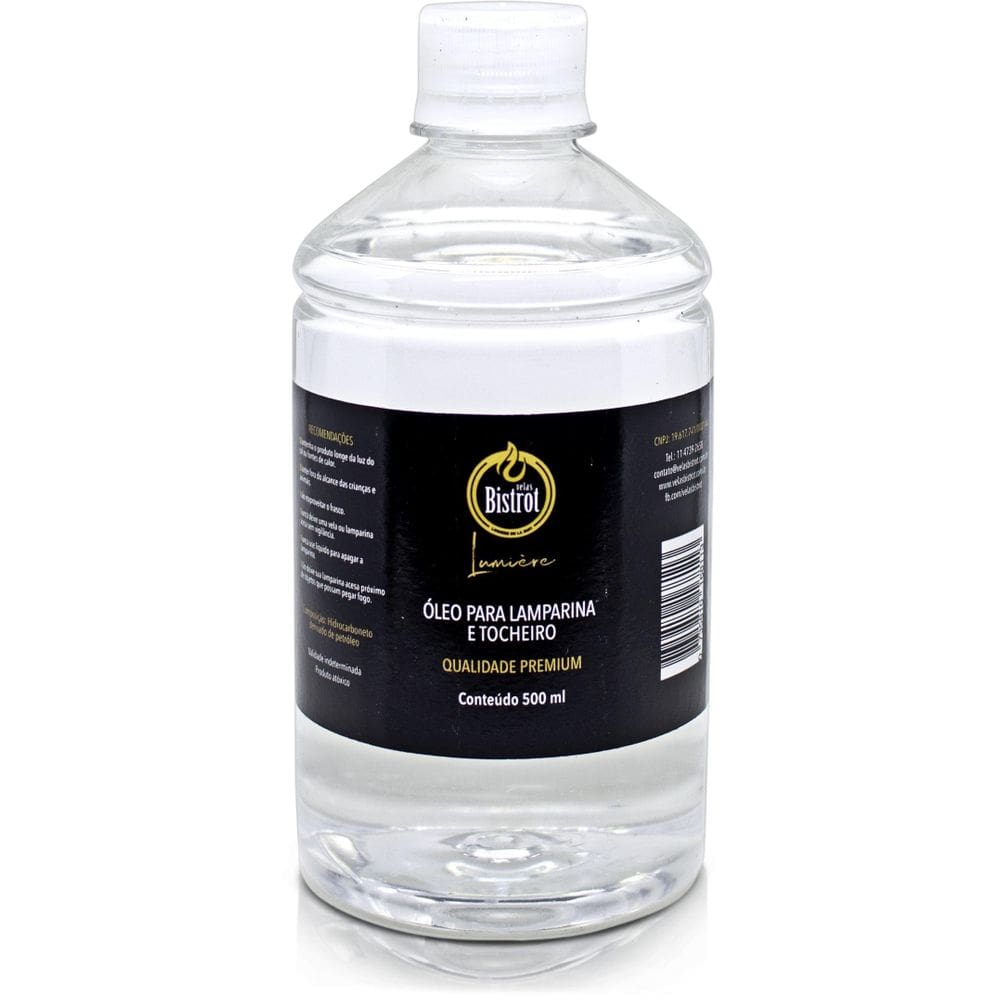 Fluido Para Lamparinas 500Ml Puro Sem Aroma Velas Bistrot