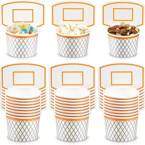 Copos de lanche, papel para decorações de festas de basquete, 24 unidades