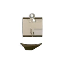 Gabinete De Vidro 45Cm Inox Cuba Retangular Ouro Envelhecido
