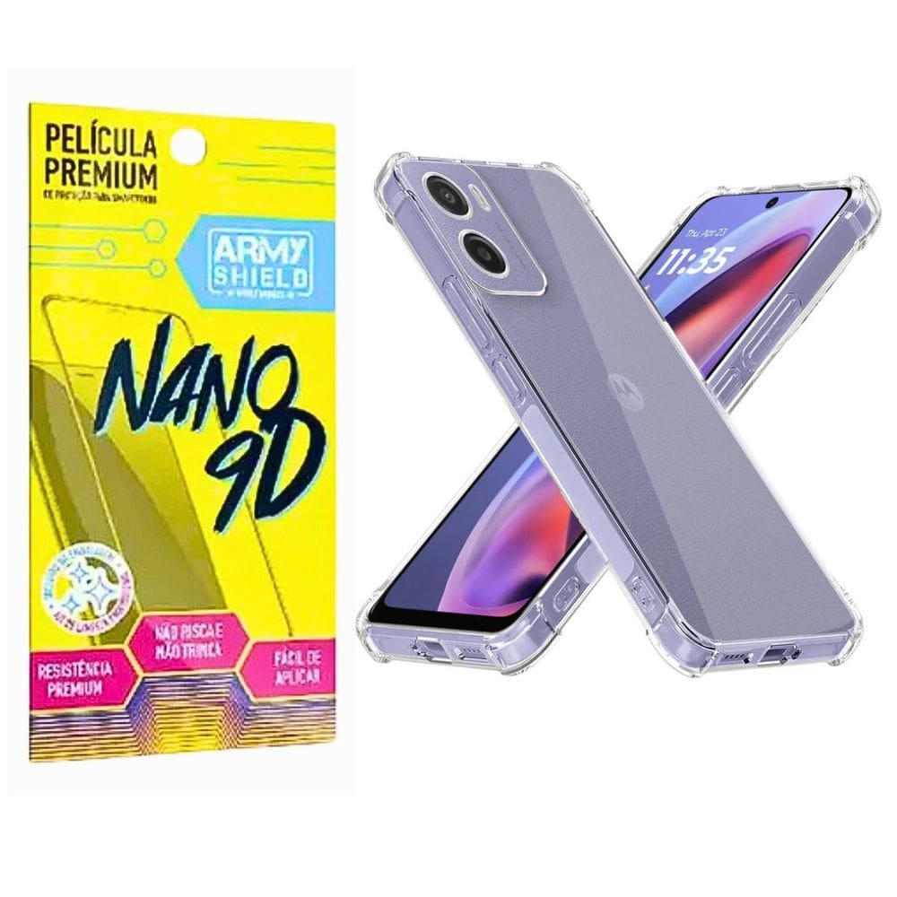 Capinha Moto G05 + Pelicula 9D Cerâmica Indestrutível