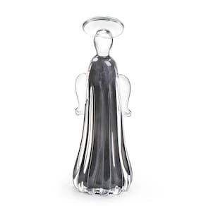 Anjo Em Cristal Murano Cinza São Marcos 28x10,5cm