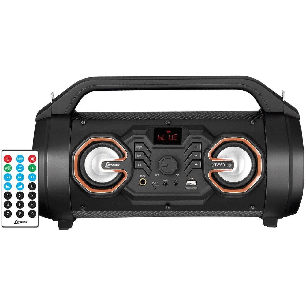 Caixa De Som Auto Turbo Dj Lenoxx Bluetooth Usb Sd