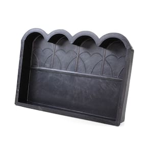 Forma Bloquete Meio Fio De Jardim 4 Ondas Kit 5Pcs 42X25X5