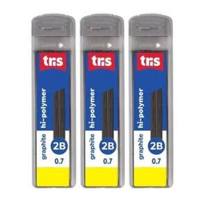 Kit Minas Grafite Tris - 0.7mm 2b C- 36 Minas 2 Tubos