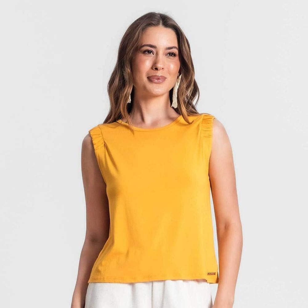 Blusa Feminina Cavada Rovitex Detalhes Ombro