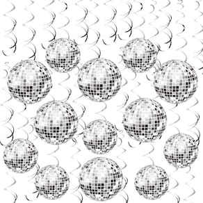Decorações de festa SPFYUnion Disco Ball Hanging Swirls x54